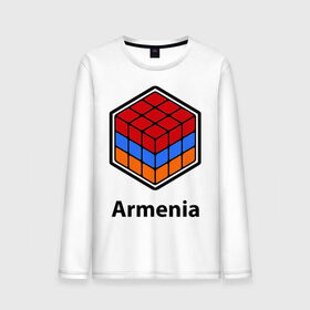 Мужской лонгслив хлопок с принтом Кубик – Армения в Тюмени, 100% хлопок |  | Тематика изображения на принте: армения | армяне | армянин | ереван | кубик | кубик рубик | флаг | флаг армении в магическом кубике.armenia