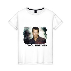 Женская футболка хлопок с принтом Desperate Housewives (2) в Тюмени, 100% хлопок | прямой крой, круглый вырез горловины, длина до линии бедер, слегка спущенное плечо | desperate housewives | отчаянные домохозяйки
