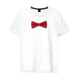 Мужская футболка хлопок с принтом Стильная бабочка в Тюмени, 100% хлопок | прямой крой, круглый вырез горловины, длина до линии бедер, слегка спущенное плечо. | бабочка | смокинг