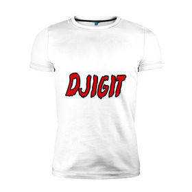 Мужская футболка премиум с принтом Djigit в Тюмени, 92% хлопок, 8% лайкра | приталенный силуэт, круглый вырез ворота, длина до линии бедра, короткий рукав | djigit | джигит | кавказ | кавказский | кавказцы