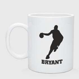 Кружка с принтом Bryant - баскетболист в Тюмени, керамика | объем — 330 мл, диаметр — 80 мм. Принт наносится на бока кружки, можно сделать два разных изображения | basketball | bryant | баскетболист | брайнт | лига | нба