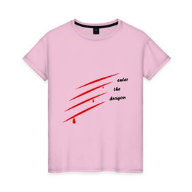 Женская футболка хлопок с принтом Bruce lee (3) в Тюмени, 100% хлопок | прямой крой, круглый вырез горловины, длина до линии бедер, слегка спущенное плечо | 