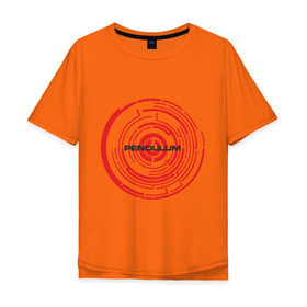 Мужская футболка хлопок Oversize с принтом Pendulum в Тюмени, 100% хлопок | свободный крой, круглый ворот, “спинка” длиннее передней части | Тематика изображения на принте: drum | pendulum | pendulumdram | драм