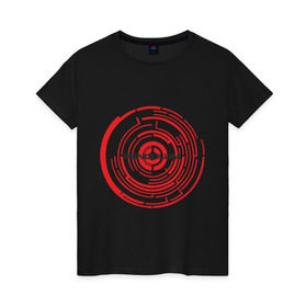 Женская футболка хлопок с принтом Pendulum в Тюмени, 100% хлопок | прямой крой, круглый вырез горловины, длина до линии бедер, слегка спущенное плечо | drum | pendulum | pendulumdram | драм