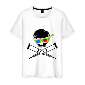 Мужская футболка хлопок с принтом Чудаки-jackass в Тюмени, 100% хлопок | прямой крой, круглый вырез горловины, длина до линии бедер, слегка спущенное плечо. | bam margera | johnny knoxville | бэм марджера | джонни ноксвилл | придурки