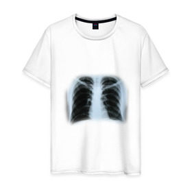 Мужская футболка хлопок с принтом Рентген (3) в Тюмени, 100% хлопок | прямой крой, круглый вырез горловины, длина до линии бедер, слегка спущенное плечо. | 