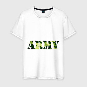Мужская футболка хлопок с принтом Army в Тюмени, 100% хлопок | прямой крой, круглый вырез горловины, длина до линии бедер, слегка спущенное плечо. | camo | military | армия | камо | камуфляж
