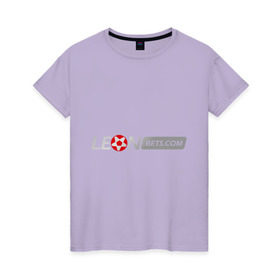 Женская футболка хлопок с принтом Leon в Тюмени, 100% хлопок | прямой крой, круглый вырез горловины, длина до линии бедер, слегка спущенное плечо | bet | leon | бет | буки | букмейкеры | букмекерская контора | букмекеры | леон