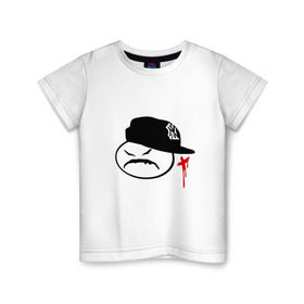 Детская футболка хлопок с принтом Yung Onix в Тюмени, 100% хлопок | круглый вырез горловины, полуприлегающий силуэт, длина до линии бедер | gangsta | gansta | hip | hip hop | hop | rap | оникс | рэп | рэпчина | хип | хип хоп | хипхоп | хоп