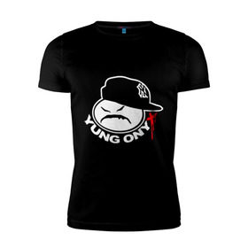 Мужская футболка премиум с принтом Yung Onix в Тюмени, 92% хлопок, 8% лайкра | приталенный силуэт, круглый вырез ворота, длина до линии бедра, короткий рукав | gangsta | gansta | hip | hip hop | hop | rap | оникс | рэп | рэпчина | хип | хип хоп | хипхоп | хоп