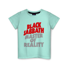 Детская футболка хлопок с принтом Black Sabbath. Master of reality в Тюмени, 100% хлопок | круглый вырез горловины, полуприлегающий силуэт, длина до линии бедер | heavy metal | metal | muse | rock | trash metal | альтернатива | квартет | лица | метал | рок | рок группа | рок группы | трэш метал | хеви метал