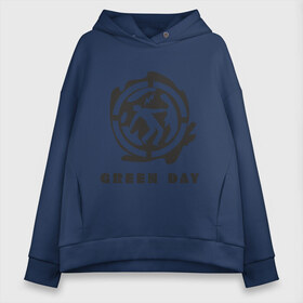 Женское худи Oversize хлопок с принтом Green_Day (4) в Тюмени, френч-терри — 70% хлопок, 30% полиэстер. Мягкий теплый начес внутри —100% хлопок | боковые карманы, эластичные манжеты и нижняя кромка, капюшон на магнитной кнопке | green day