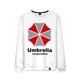 Мужской свитшот хлопок с принтом Umbrella corporation в Тюмени, 100% хлопок |  | resident evil | umbrella corporation | амбрелла | корпорация | логотип | обитель зла