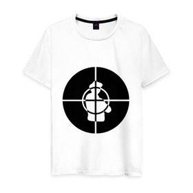 Мужская футболка хлопок с принтом Public Enemy в Тюмени, 100% хлопок | прямой крой, круглый вырез горловины, длина до линии бедер, слегка спущенное плечо. | хип хоп