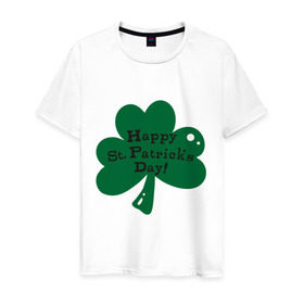 Мужская футболка хлопок с принтом День Св. Патрика в Тюмени, 100% хлопок | прямой крой, круглый вырез горловины, длина до линии бедер, слегка спущенное плечо. | saint patricks day | день святого патрика | ирландские