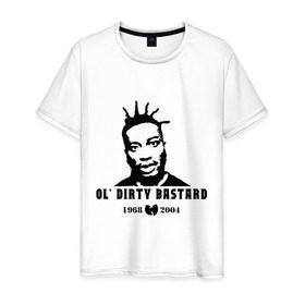 Мужская футболка хлопок с принтом Ol Dirty Bastard в Тюмени, 100% хлопок | прямой крой, круглый вырез горловины, длина до линии бедер, слегка спущенное плечо. | gangsta | gansta | hip | hip hop | hop | rap | рэп | рэпчина | хип | хип хоп | хипхоп | хоп