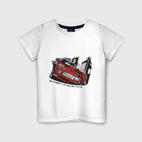 Детская футболка хлопок с принтом Street racing car (5) в Тюмени, 100% хлопок | круглый вырез горловины, полуприлегающий силуэт, длина до линии бедер | street racing | автогонки | автосопрт | гонки | стритрейсинг | тачки | тюнинг | уличные гонки