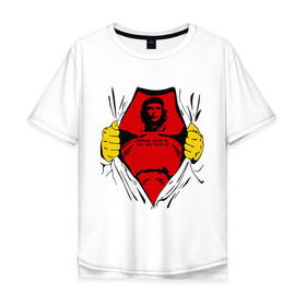 Мужская футболка хлопок Oversize с принтом Мой кумир Che Guevara в Тюмени, 100% хлопок | свободный крой, круглый ворот, “спинка” длиннее передней части | Тематика изображения на принте: че гевара