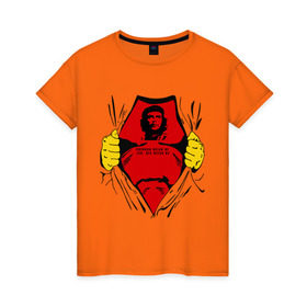 Женская футболка хлопок с принтом Мой кумир Che Guevara в Тюмени, 100% хлопок | прямой крой, круглый вырез горловины, длина до линии бедер, слегка спущенное плечо | Тематика изображения на принте: че гевара