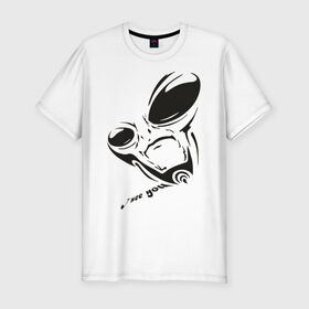 Мужская футболка премиум с принтом Alien I see you в Тюмени, 92% хлопок, 8% лайкра | приталенный силуэт, круглый вырез ворота, длина до линии бедра, короткий рукав | alien | i see you | гуманоиды | инопланетянин | летающая тарелка | нло | пришельцы | я тебя вижу