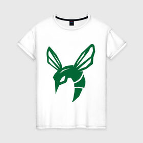Женская футболка хлопок с принтом Зелёный шершень в Тюмени, 100% хлопок | прямой крой, круглый вырез горловины, длина до линии бедер, слегка спущенное плечо | green hornet   зелёный шершень. супер герой из комиксов.зелёный шершень | насекомые | оса | осы | шершень