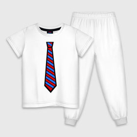 Детская пижама хлопок с принтом Стильный прикид в Тюмени, 100% хлопок |  брюки и футболка прямого кроя, без карманов, на брюках мягкая резинка на поясе и по низу штанин
 | галстук | костюм | прикид | стиль | стильный прикид
пиджак