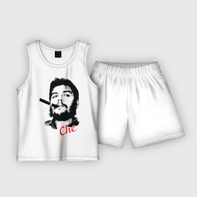 Детская пижама с шортами хлопок с принтом Че Гевара с сигарой в Тюмени,  |  | che | guevara | гевара | куба | личность | революция | че
