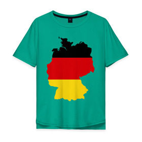 Мужская футболка хлопок Oversize с принтом Германия (Germany) в Тюмени, 100% хлопок | свободный крой, круглый ворот, “спинка” длиннее передней части | germany | германия | государство | европа | европейский | немцы | флаг