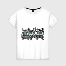 Женская футболка хлопок с принтом Street life в Тюмени, 100% хлопок | прямой крой, круглый вырез горловины, длина до линии бедер, слегка спущенное плечо | street life | urban style | уличная жизнь | уличный стиль | урбан стайл