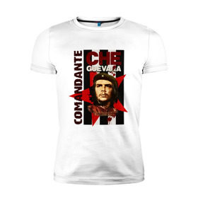 Мужская футболка премиум с принтом Che Guevara (4) в Тюмени, 92% хлопок, 8% лайкра | приталенный силуэт, круглый вырез ворота, длина до линии бедра, короткий рукав | Тематика изображения на принте: че гевара
