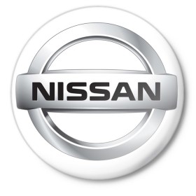 Значок с принтом Ниссан в Тюмени,  металл | круглая форма, металлическая застежка в виде булавки | Тематика изображения на принте: nissan | авто | автомобиль | автомобильные | машинки | машины | нисан | нисанчик | ниссан | тачки
