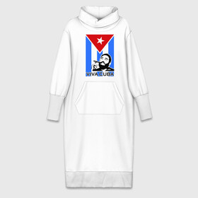 Платье удлиненное хлопок с принтом Viva, Cuba в Тюмени,  |  | cuba | viva | вива | кастро | куба | кубы | фидель | флаг