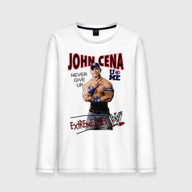 Мужской лонгслив хлопок с принтом John Cena Extreme Rules в Тюмени, 100% хлопок |  | wwe | бои без правил | джон сина