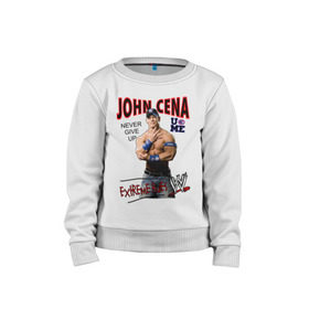 Детский свитшот хлопок с принтом John Cena Extreme Rules в Тюмени, 100% хлопок | круглый вырез горловины, эластичные манжеты, пояс и воротник | wwe | бои без правил | джон сина