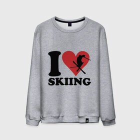 Мужской свитшот хлопок с принтом I love skiing - Я люблю кататься на лыжах в Тюмени, 100% хлопок |  | i love | love skiing | зима | зимние виды спорта | каткться | лыжи | лыжник | люблю лыжи