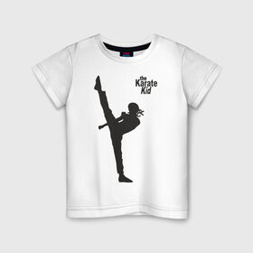 Детская футболка хлопок с принтом Карате пацан в Тюмени, 100% хлопок | круглый вырез горловины, полуприлегающий силуэт, длина до линии бедер | Тематика изображения на принте: карате пацан | каратэ пацан