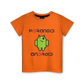Детская футболка хлопок с принтом Paranoid android в Тюмени, 100% хлопок | круглый вырез горловины, полуприлегающий силуэт, длина до линии бедер | paranoid android | админу | андроид | параноик | прикольные