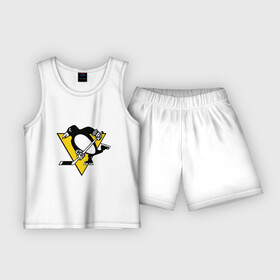 Детская пижама с шортами хлопок с принтом Pittsburgh Penguins в Тюмени,  |  | пингвин