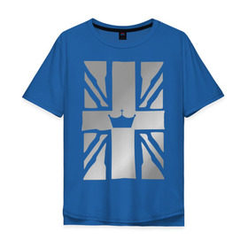 Мужская футболка хлопок Oversize с принтом Королевский флаг Великобритании в Тюмени, 100% хлопок | свободный крой, круглый ворот, “спинка” длиннее передней части | britain | britan | great | great britain | kingdom | uk | united | англия | британия | британский флаг | великобритания | иunited kingdom | королевский флаг | королевский флаг великобритании | королевство | флаг великобритани