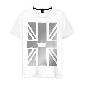 Мужская футболка хлопок с принтом Королевский флаг Великобритании в Тюмени, 100% хлопок | прямой крой, круглый вырез горловины, длина до линии бедер, слегка спущенное плечо. | britain | britan | great | great britain | kingdom | uk | united | англия | британия | британский флаг | великобритания | иunited kingdom | королевский флаг | королевский флаг великобритании | королевство | флаг великобритани
