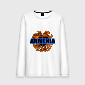 Мужской лонгслив хлопок с принтом Армения в Тюмени, 100% хлопок |  | Тематика изображения на принте: armenia | армянин | герб армении