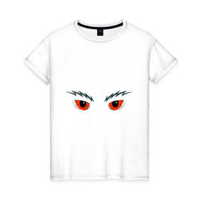 Женская футболка хлопок с принтом Кошачьи глаза (2) в Тюмени, 100% хлопок | прямой крой, круглый вырез горловины, длина до линии бедер, слегка спущенное плечо | глаза. взгляд | кошачьи глаза