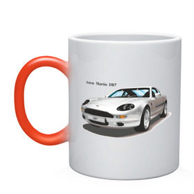 Кружка хамелеон с принтом Aston Martin DB7 в Тюмени, керамика | меняет цвет при нагревании, емкость 330 мл | aston martin db7 | авто | автомобиль | автомобильные | машинки | машины | спортивные тачки | тачки