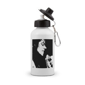 Бутылка спортивная с принтом Michael Jackson (14) в Тюмени, металл | емкость — 500 мл, в комплекте две пластиковые крышки и карабин для крепления | Тематика изображения на принте: michael jackson | pop | король | легенда | майкл джексон | майкл джексонпортрет | поп