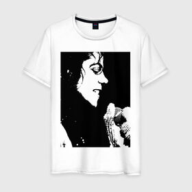Мужская футболка хлопок с принтом Michael Jackson (14) в Тюмени, 100% хлопок | прямой крой, круглый вырез горловины, длина до линии бедер, слегка спущенное плечо. | Тематика изображения на принте: michael jackson | pop | король | легенда | майкл джексон | майкл джексонпортрет | поп