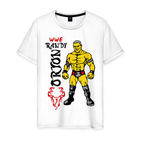Мужская футболка хлопок с принтом WWE Randy ORTON в Тюмени, 100% хлопок | прямой крой, круглый вырез горловины, длина до линии бедер, слегка спущенное плечо. | mixfight | wwe | бои без правил | микс файт | миксфайт | рестлер | рэнди