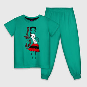 Детская пижама хлопок с принтом Казачка вольная в Тюмени, 100% хлопок |  брюки и футболка прямого кроя, без карманов, на брюках мягкая резинка на поясе и по низу штанин
 | Тематика изображения на принте: вольная | казак | казаки | казачка | казачка вольная