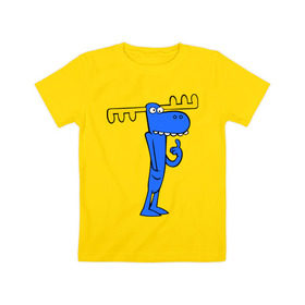 Детская футболка хлопок с принтом Лось в Тюмени, 100% хлопок | круглый вырез горловины, полуприлегающий силуэт, длина до линии бедер | happy tree friends | лось