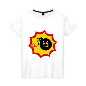Женская футболка хлопок с принтом Крутой Сэм в Тюмени, 100% хлопок | прямой крой, круглый вырез горловины, длина до линии бедер, слегка спущенное плечо | serious sam | shooter | крутой сэм | шутер