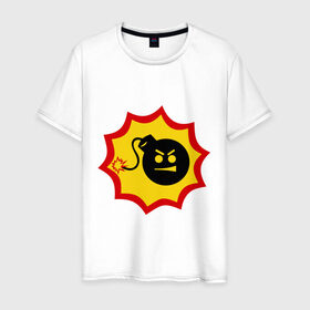Мужская футболка хлопок с принтом Крутой Сэм в Тюмени, 100% хлопок | прямой крой, круглый вырез горловины, длина до линии бедер, слегка спущенное плечо. | serious sam | shooter | крутой сэм | шутер